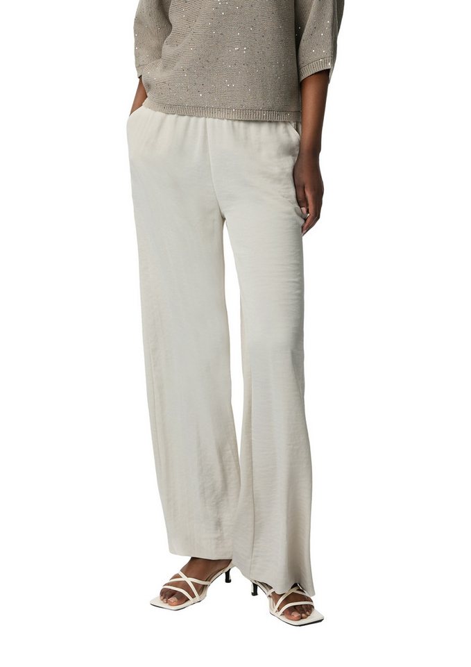 comma Stoffhose Sommerhose Wide Leg und eleatischem Bund von comma