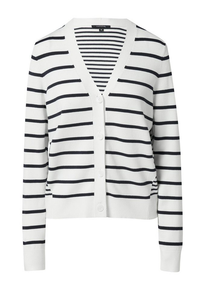 Comma Strickjacke Strickjacke mit Streifen - Regular Fit von Comma