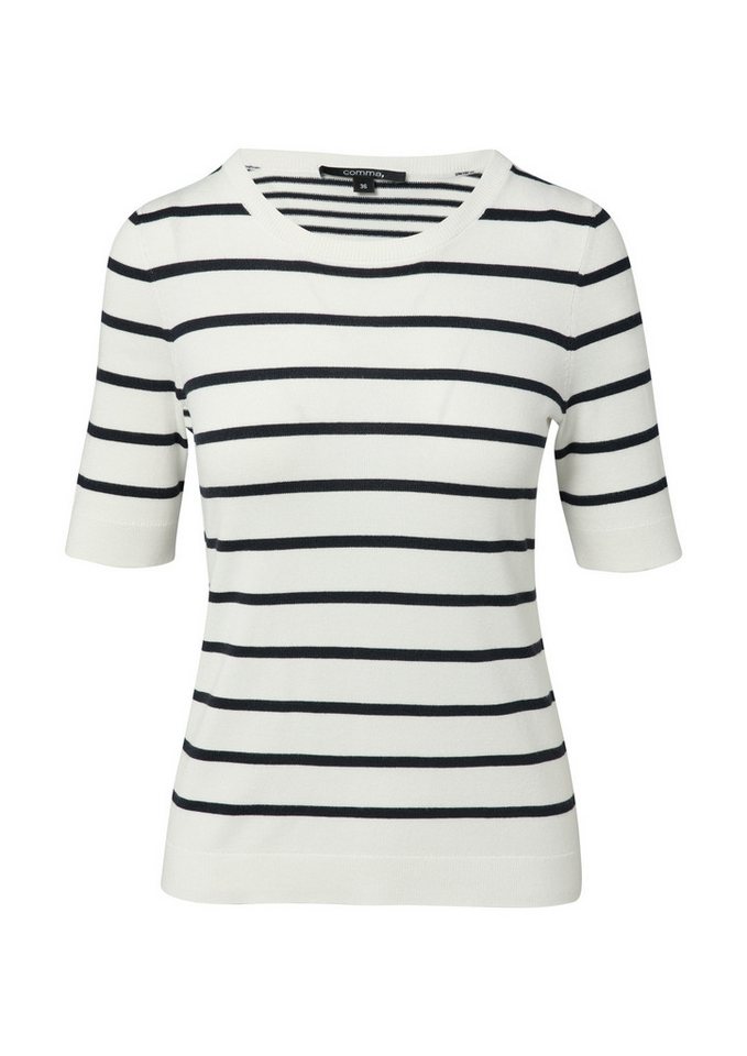Comma Strickpullover Streifenpullover - Slim Fit Comma Strickpullover Streifenpullover - Slim Fit von Comma