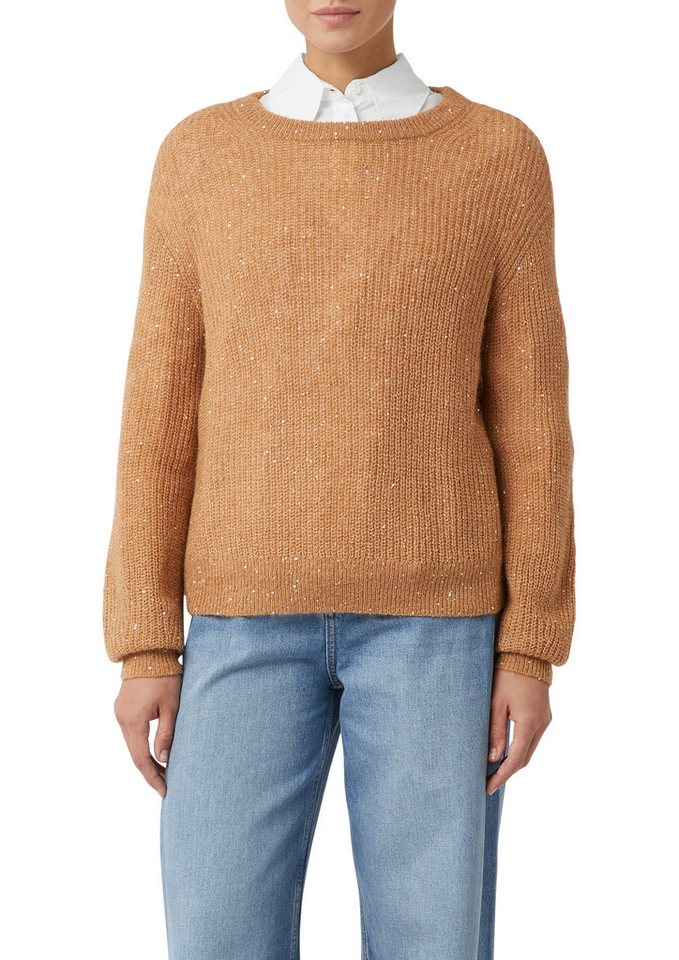 comma Strickpullover mit Glitzer-Details von comma