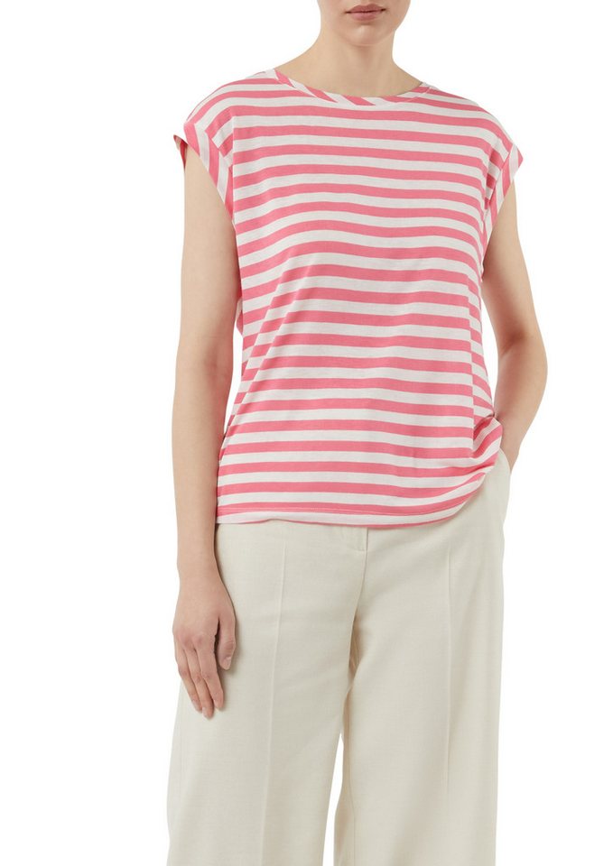 comma T-Shirt mit Streifen Muster von comma