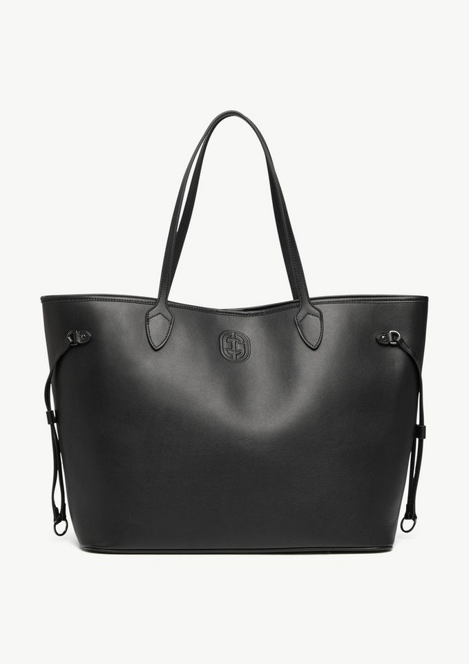 Comma Tragetasche Shopper aus Rindsleder mit Logo-Detail von Comma