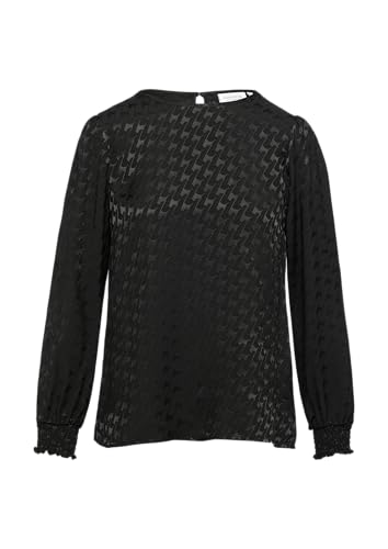 comma Viskosebluse mit Hahnentrittmuster schwarz 34 von Comma