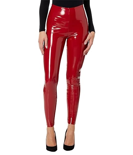 commando Damen-Leggings aus Lackleder, perfekte Kontrolle, lava, Groß von Commando