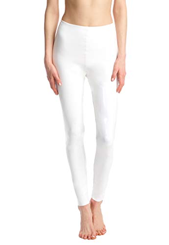 commando Damen Leggings aus Kunstleder mit perfekter Kontrolle - Weiß - Groß von Commando