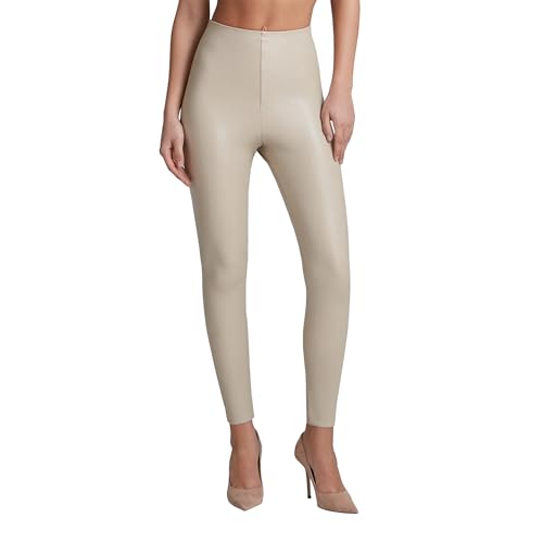 commando - Kunstleder-Leggings, formend, aber weich und flexibel, roh geschnitten, maschinenwaschbar, behält Form und Farbe, Sand, Groß von Commando