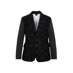 Comme Des GarÇons Damen Jacquard-jacke Aus Wolle In Schwarz von Comme Des GarÇons