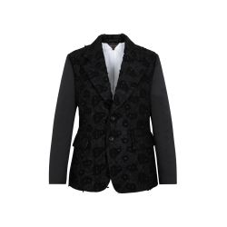 Comme Des GarÇons Damen Jacquard-jacke Aus Wolle In Schwarz von Comme Des GarÇons