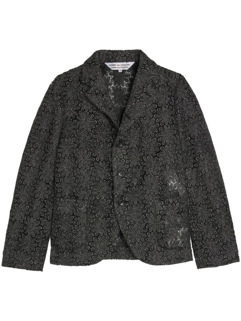 Comme Des Garçons Comme Des Garçons Einreihiger Spitzenblazer - Schwarz von Comme Des Garçons Comme Des Garçons