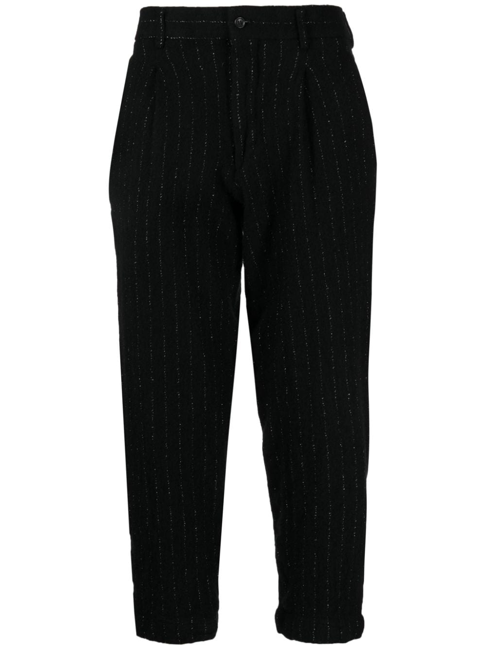 Comme des Garçons Homme Plus Cropped-Hose mit Nadelstreifen - Schwarz von Comme des Garçons Homme Plus