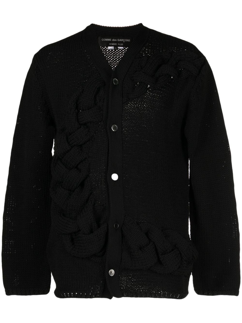 Comme des Garçons Homme Plus Cardigan mit V-Ausschnitt - Schwarz von Comme des Garçons Homme Plus