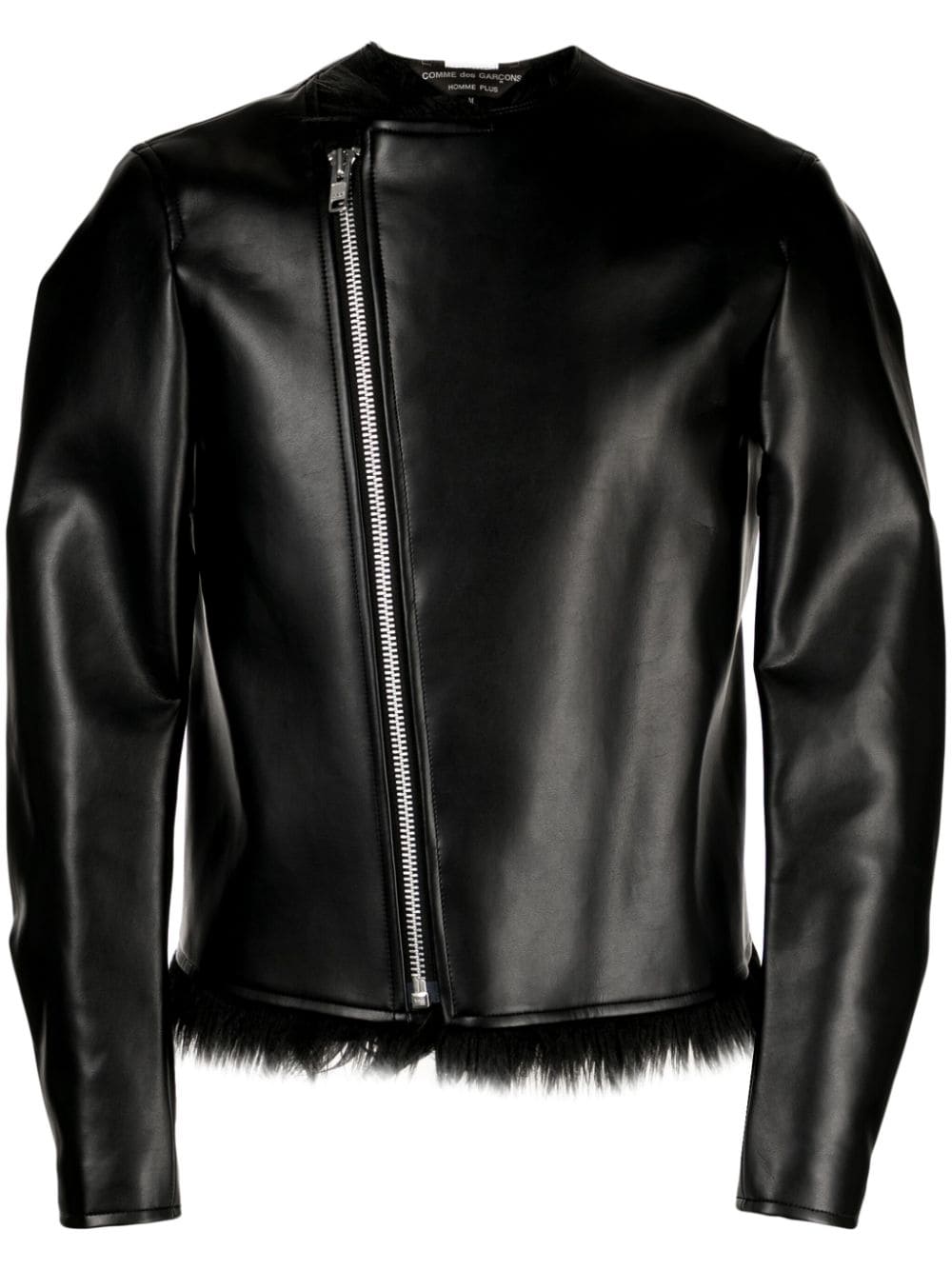 Comme des Garçons Homme Plus Bikerjacke mit Faux-Fur-Futter - Schwarz von Comme des Garçons Homme Plus