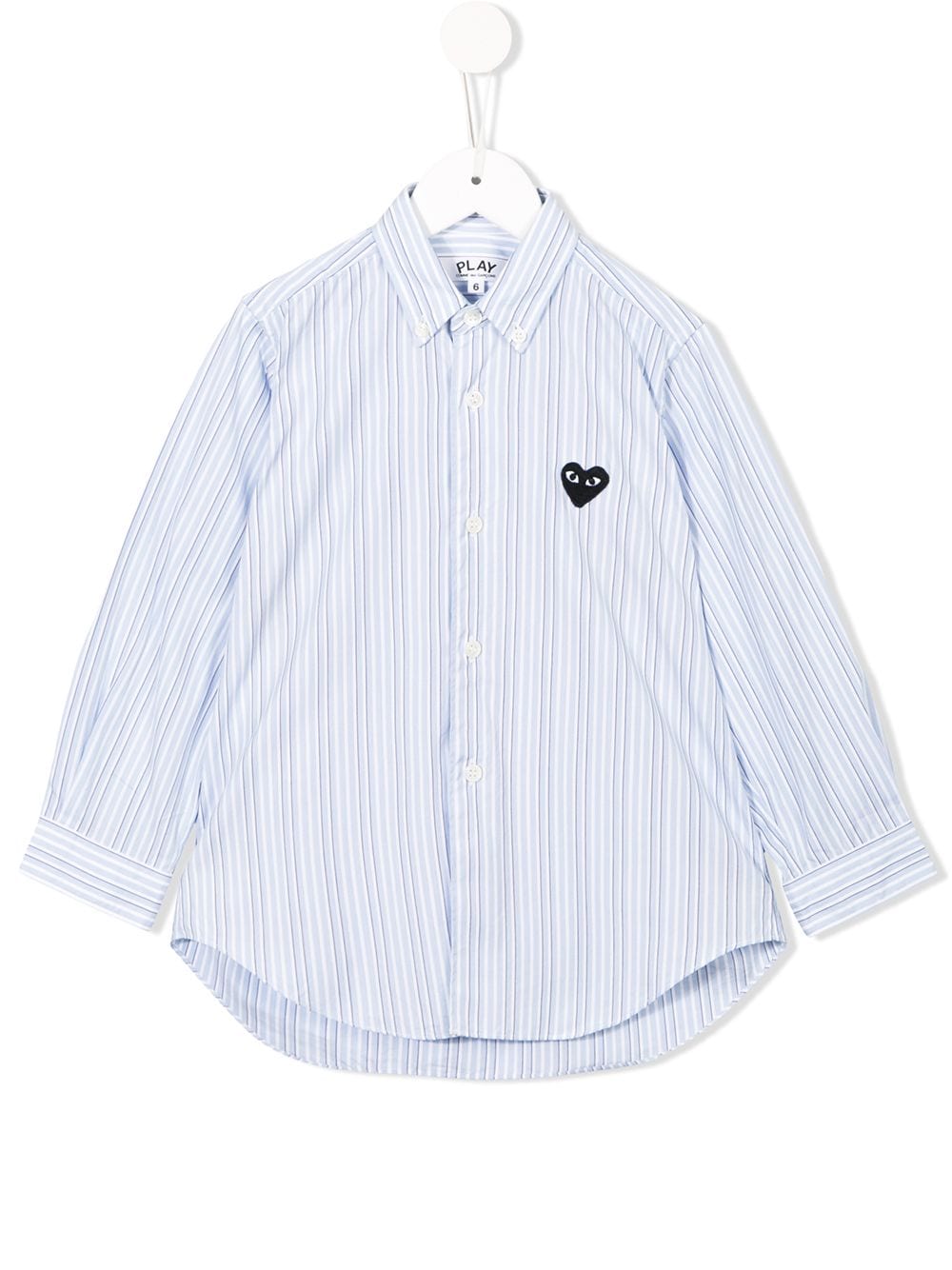 Comme Des Garçons Play Kids Gestreiftes Hemd - Blau von Comme Des Garçons Play Kids