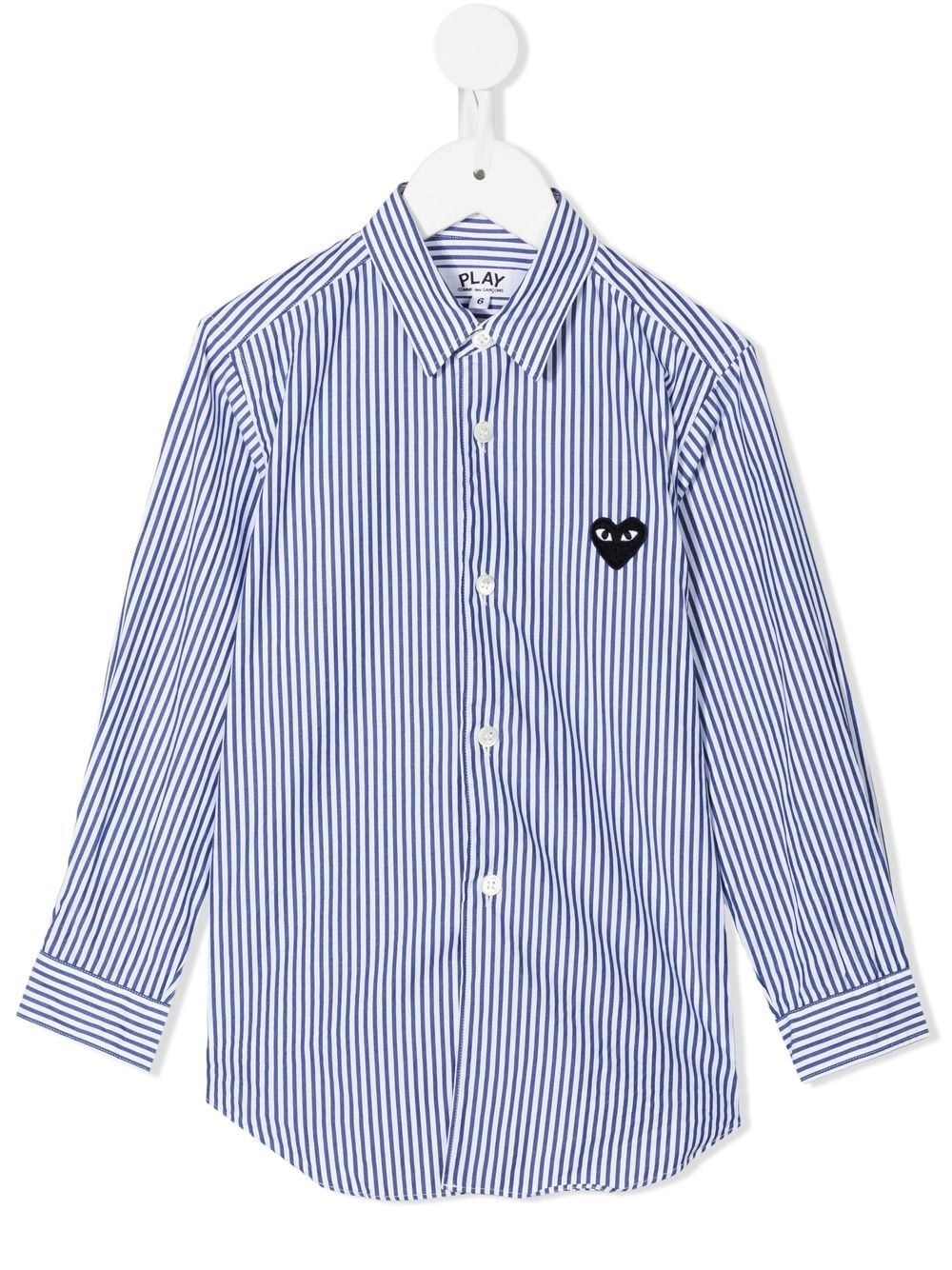 Comme Des Garçons Play Kids Gestreiftes Hemd - Blau von Comme Des Garçons Play Kids