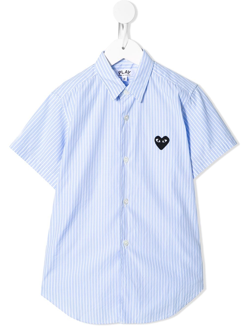 Comme Des Garçons Play Kids Hemd mit Logo - Blau von Comme Des Garçons Play Kids