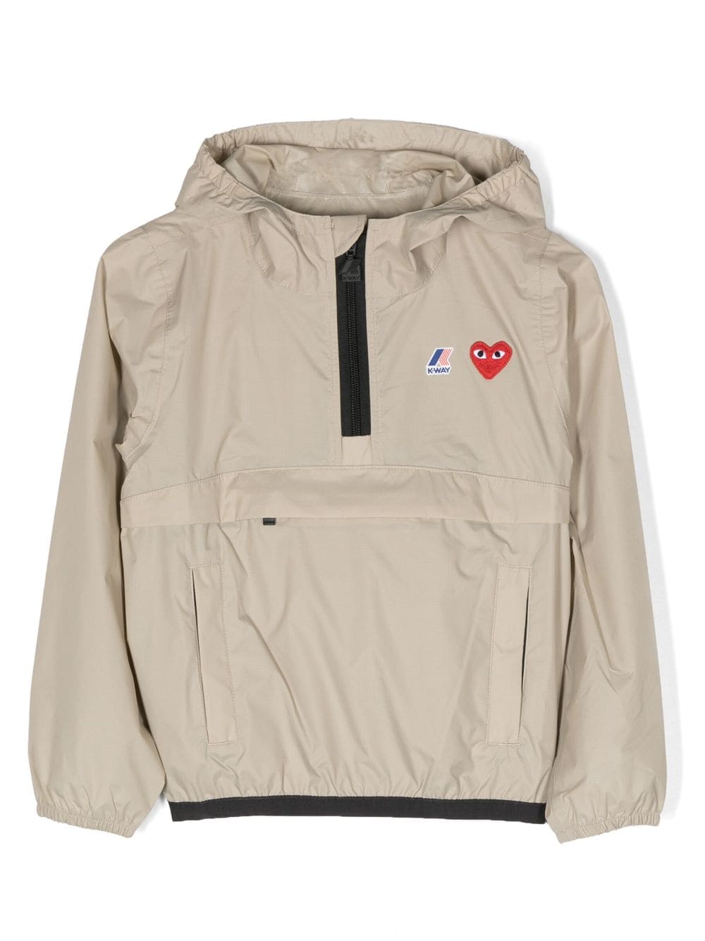 Comme Des Garçons Play Kids Kapuzenjacke mit Logo-Patch - Braun von Comme Des Garçons Play Kids