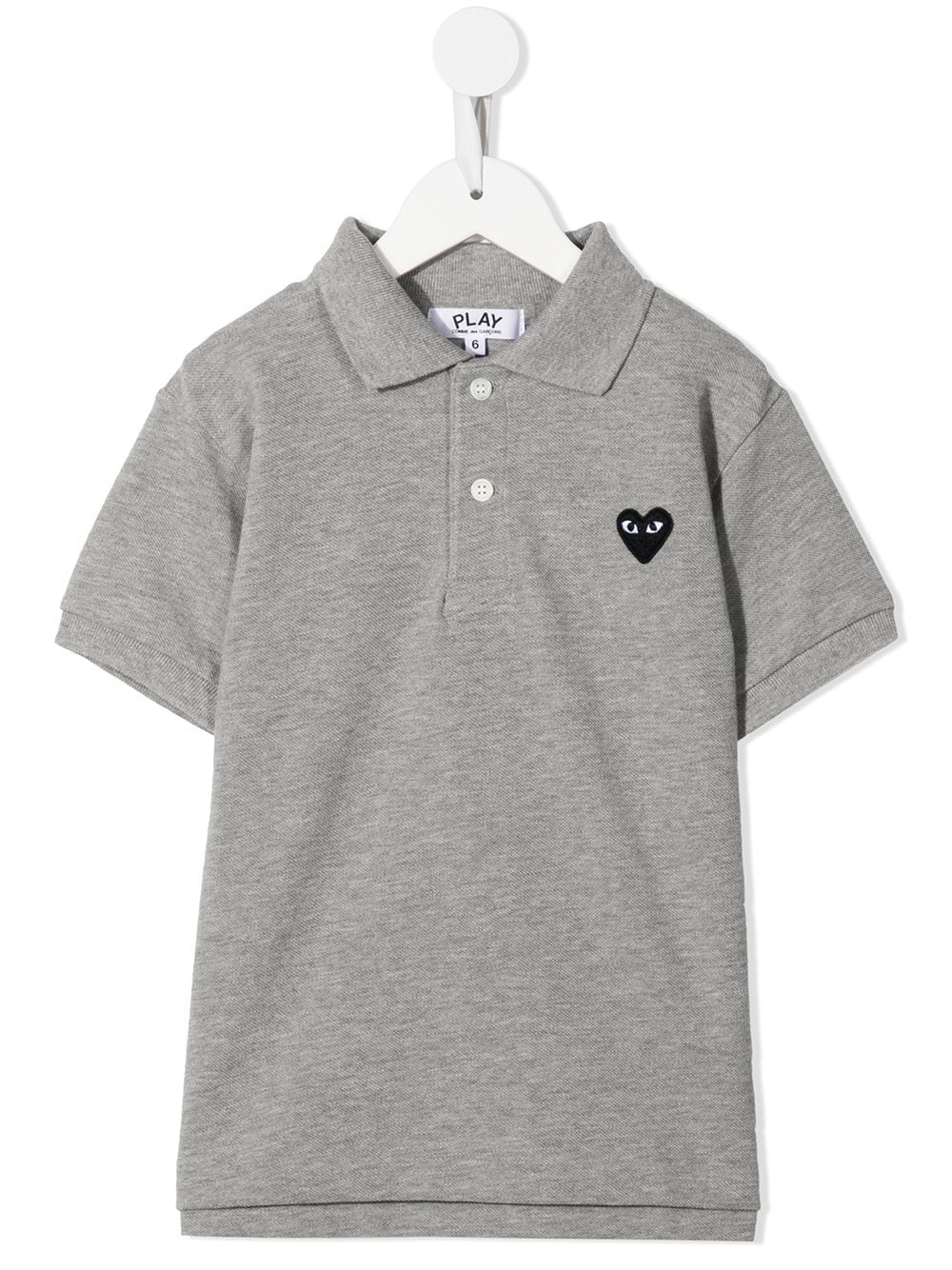 Comme Des Garçons Play Kids Poloshirt mit Herz-Logo - Grau von Comme Des Garçons Play Kids