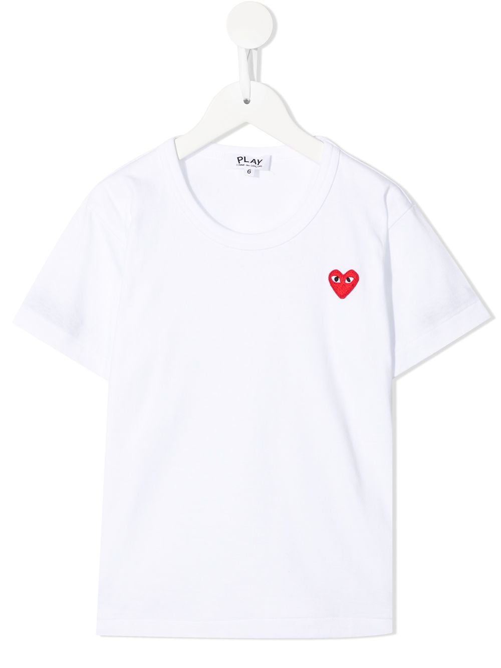 Comme Des Garçons Play Kids T-Shirt mit Herz-Patch - Weiß von Comme Des Garçons Play Kids