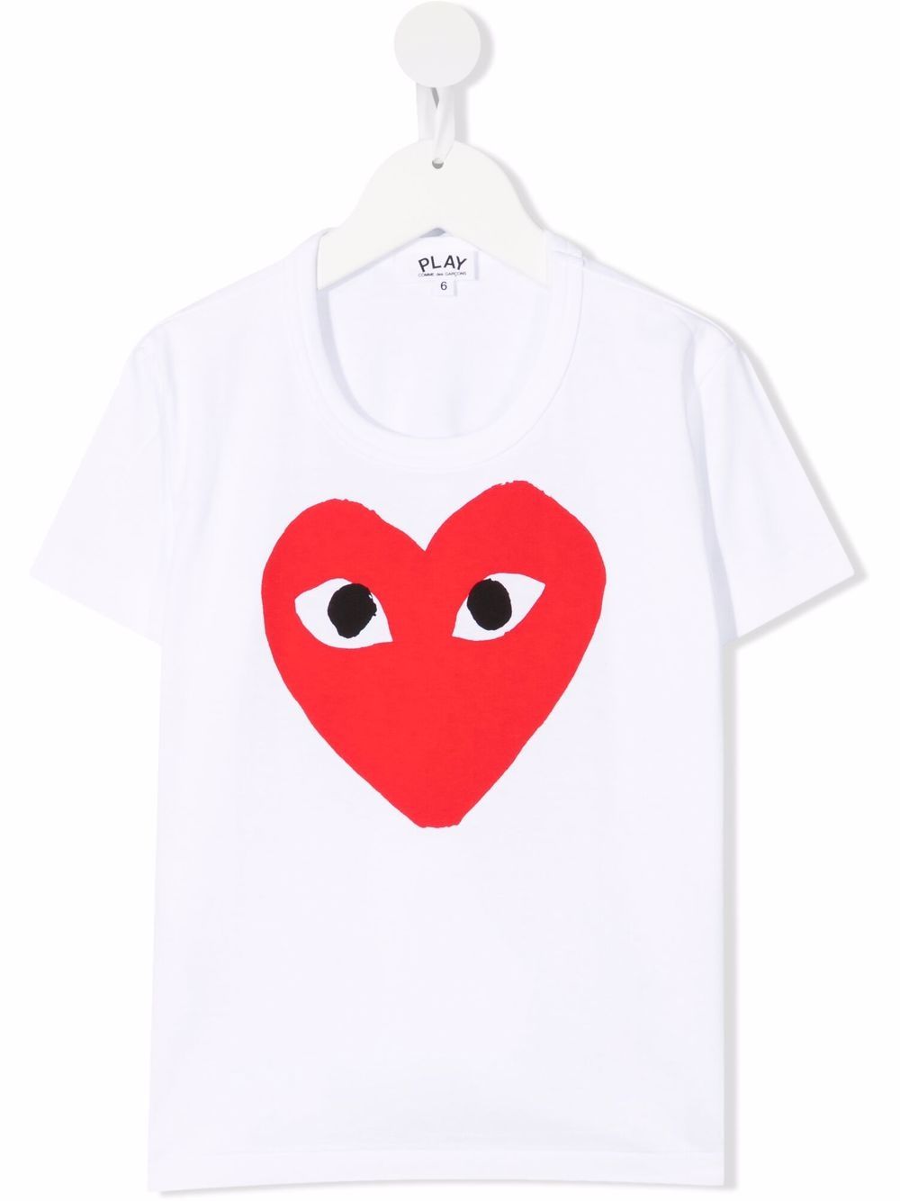 Comme Des Garçons Play Kids T-Shirt mit Herz-Print - Weiß von Comme Des Garçons Play Kids