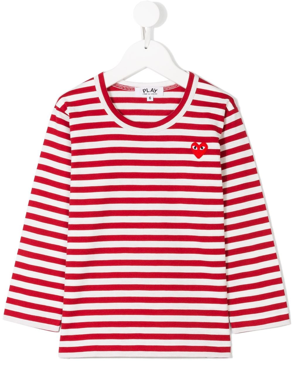 Comme Des Garçons Play Kids Oberteil mit Herz - Rot von Comme Des Garçons Play Kids