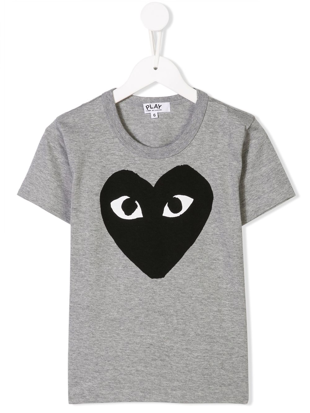 Comme Des Garçons Play Kids Langarmshirt mit Herz-Print - Grau von Comme Des Garçons Play Kids