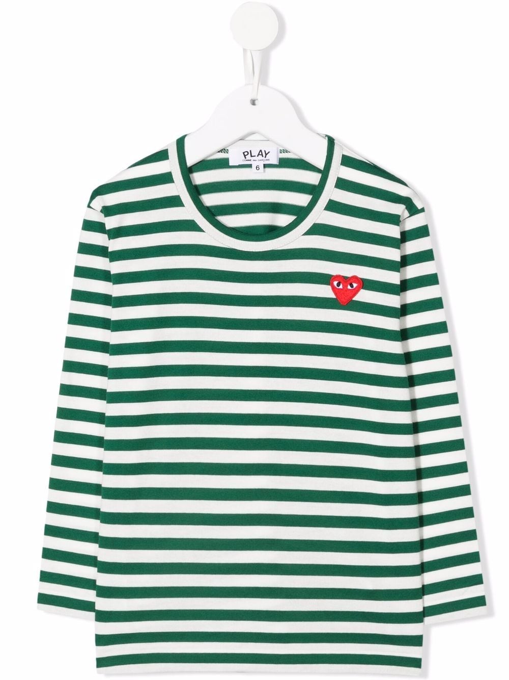 Comme Des Garçons Play Kids T-Shirt mit Herz-Patch - Weiß von Comme Des Garçons Play Kids