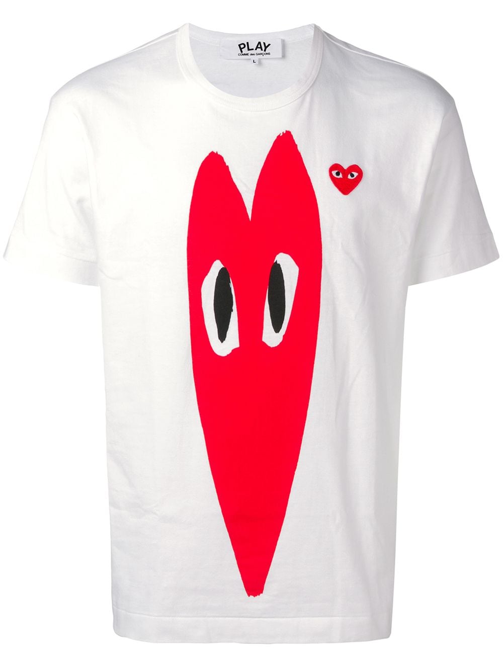 Comme Des Garçons Play T-Shirt mit kontrastierendem Logo-Print - Weiß von Comme Des Garçons Play