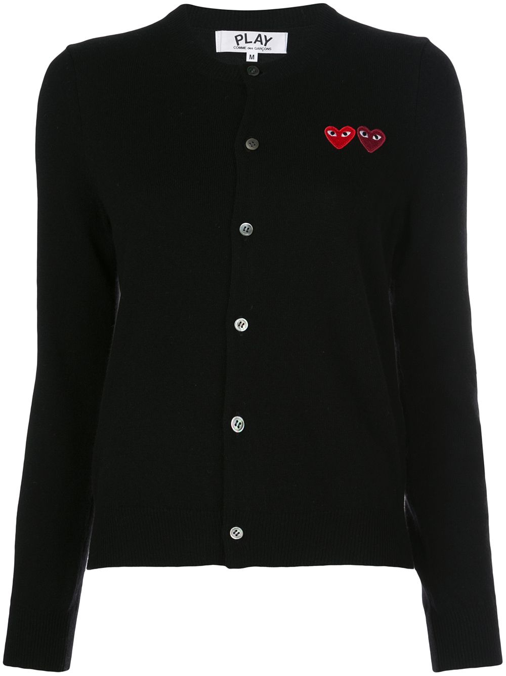 Comme Des Garçons Play Cardigan mit Herz-Patch - Schwarz von Comme Des Garçons Play