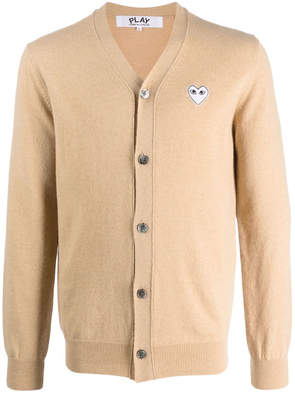 Comme Des Garçons Play Cardigan mit Logo-Patch - Nude von Comme Des Garçons Play