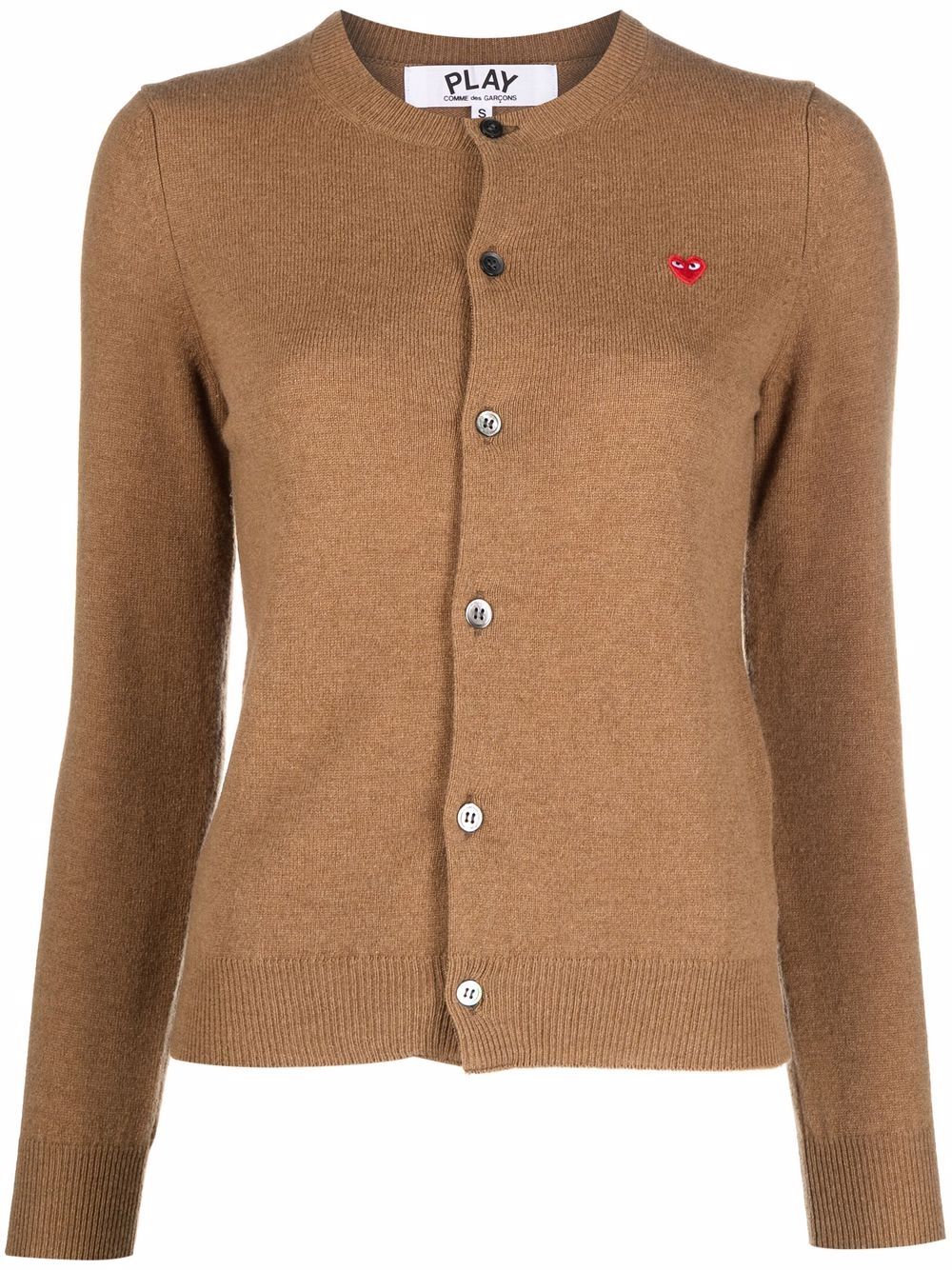 Comme Des Garçons Play Cardigan mit Logo-Print - Braun von Comme Des Garçons Play