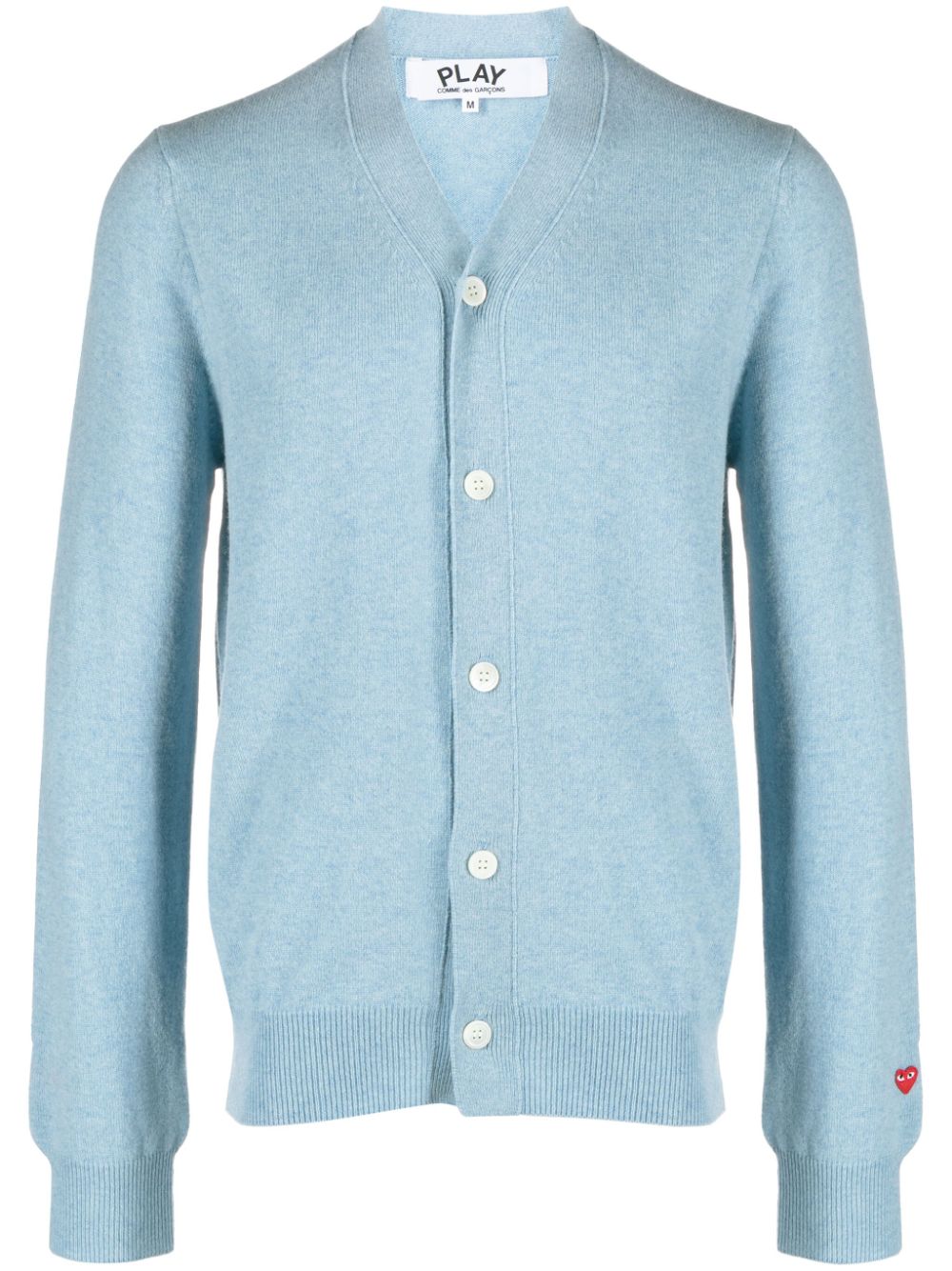 Comme Des Garçons Play Cardigan mit V-Ausschnitt - Blau von Comme Des Garçons Play