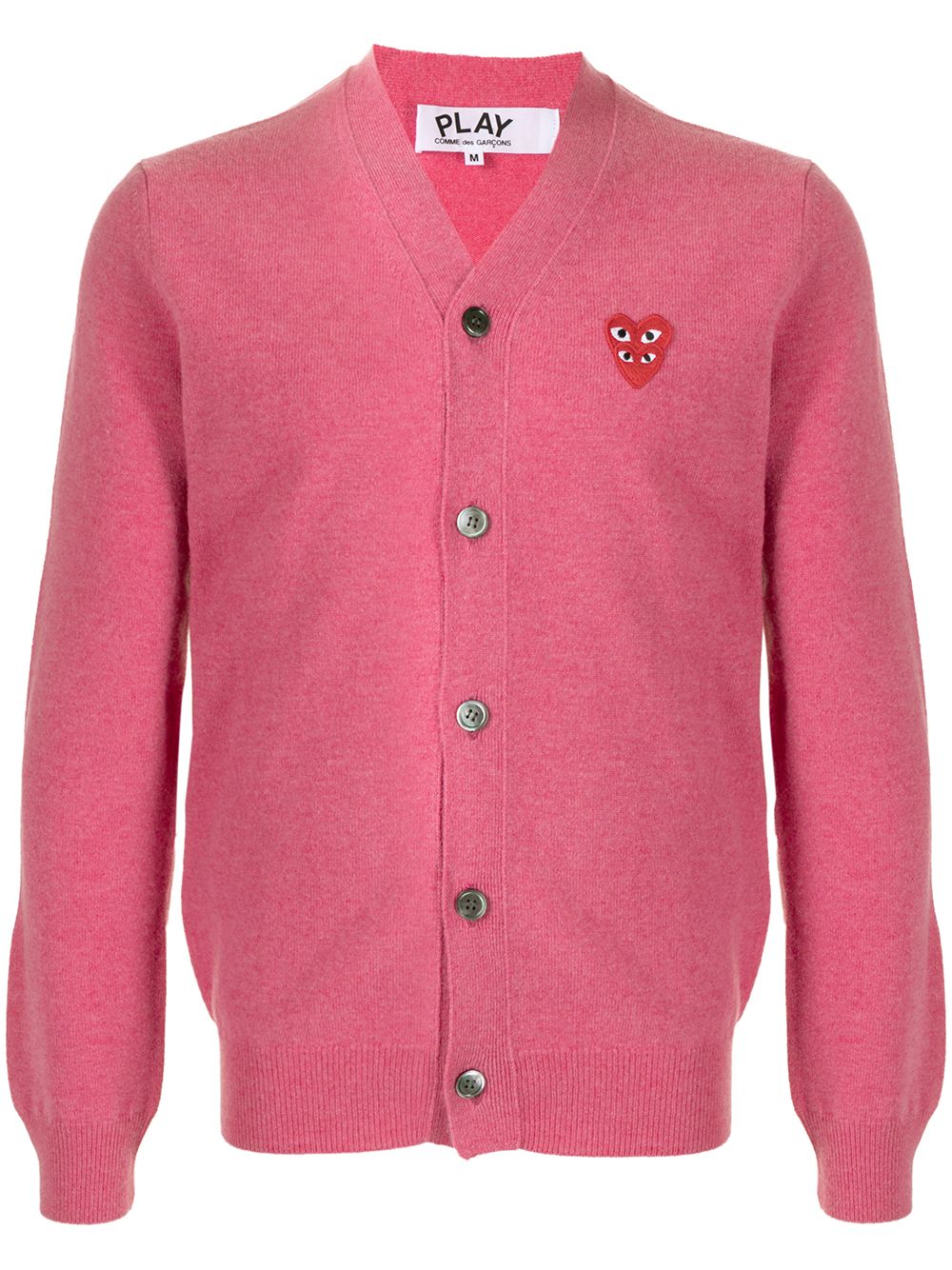 Comme Des Garçons Play Cardigan mit V-Ausschnitt - Rosa von Comme Des Garçons Play