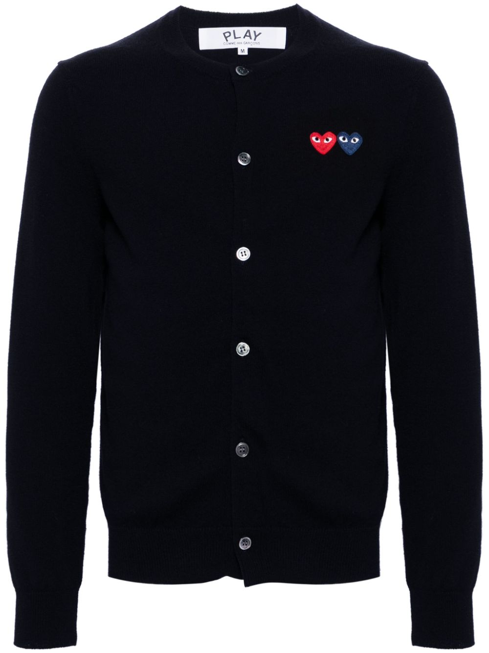 Comme Des Garçons Play Cardigan mit zwei Herzen - Blau von Comme Des Garçons Play