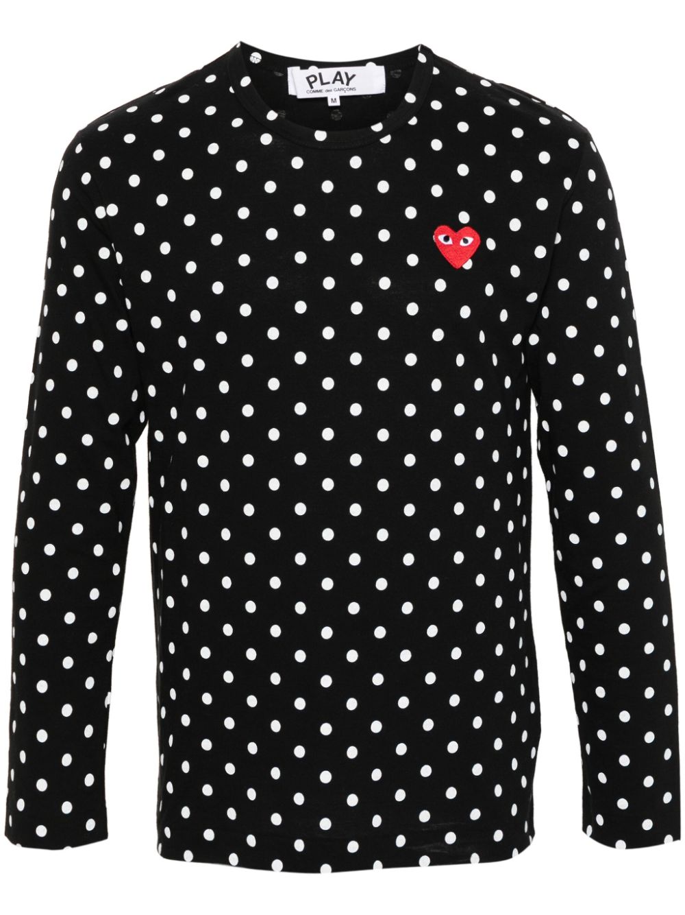 Comme Des Garçons Play Gepunktetes Langarmshirt - Schwarz von Comme Des Garçons Play