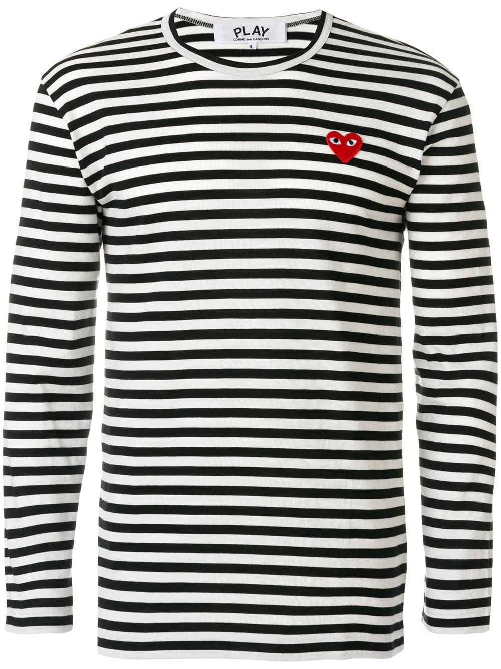 Comme Des Garçons Play striped long-sleeve T-shirt - Schwarz von Comme Des Garçons Play