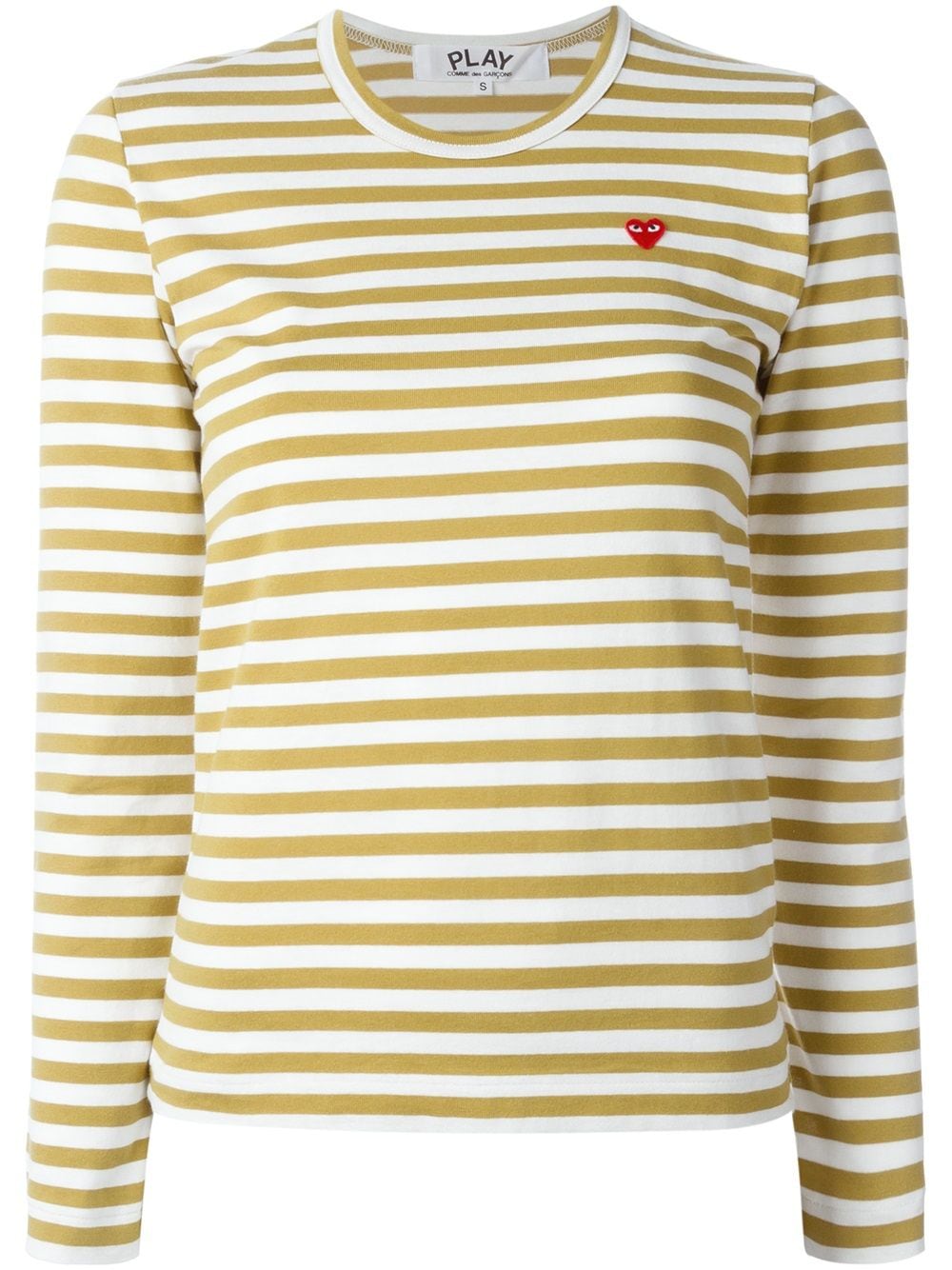 Comme Des Garçons Play Gestreiftes Langarmshirt - Nude von Comme Des Garçons Play