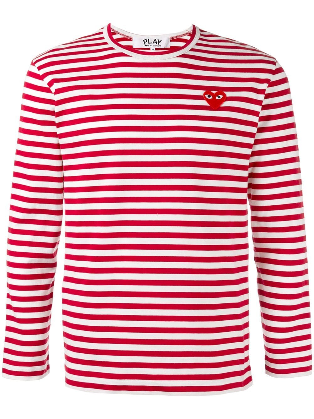 Comme Des Garçons Play Gestreiftes Langarmshirt - Rot von Comme Des Garçons Play