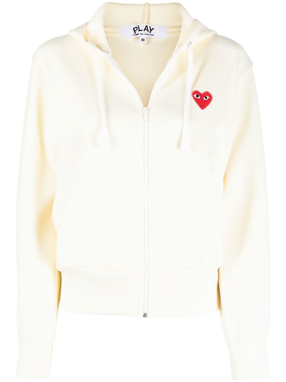 Comme Des Garçons Play Kapuzenjacke mit Herz-Logo - Weiß von Comme Des Garçons Play