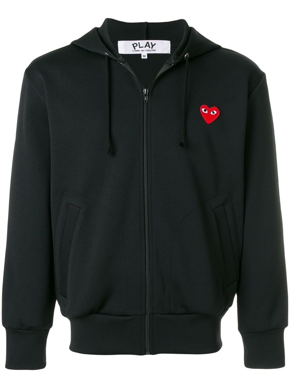 Comme Des Garçons Play heart-patch zip-up hoodie - Schwarz von Comme Des Garçons Play