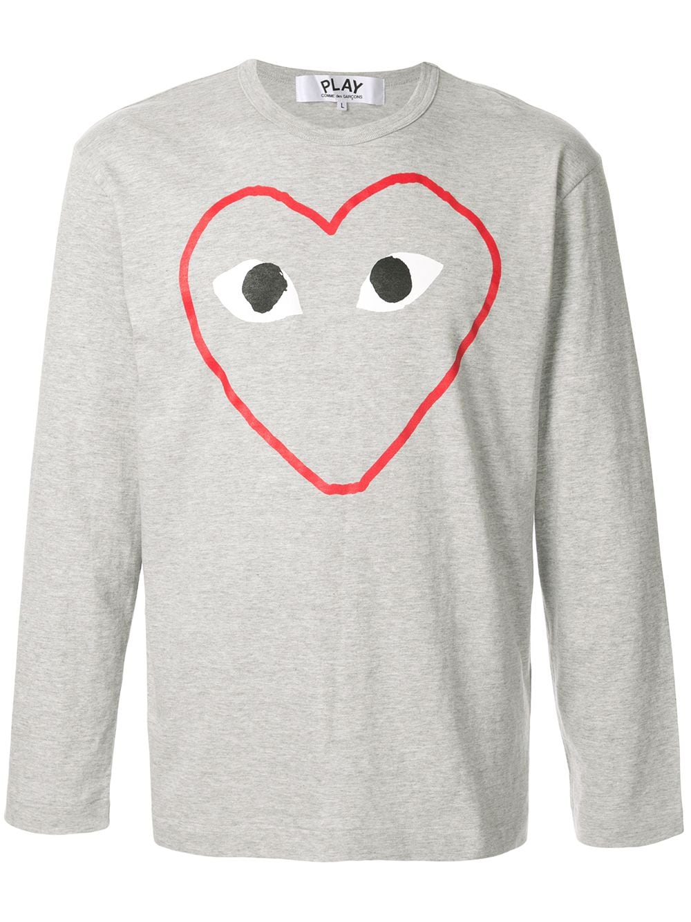 Comme Des Garçons Play 'Play' Langarmshirt - Grau von Comme Des Garçons Play