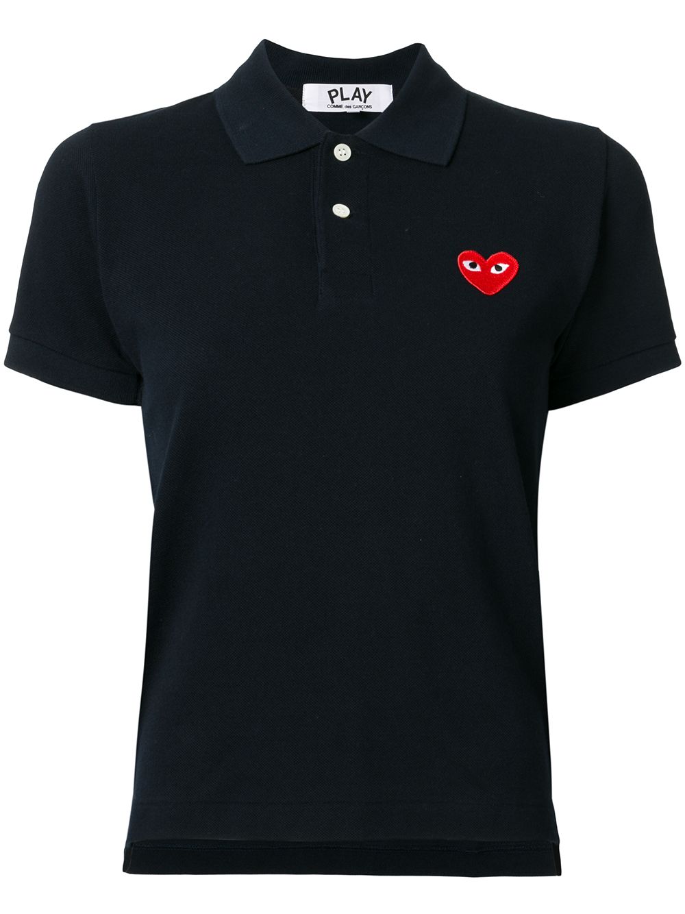 Comme Des Garçons Play Poloshirt mit Herz-Patch - Blau von Comme Des Garçons Play