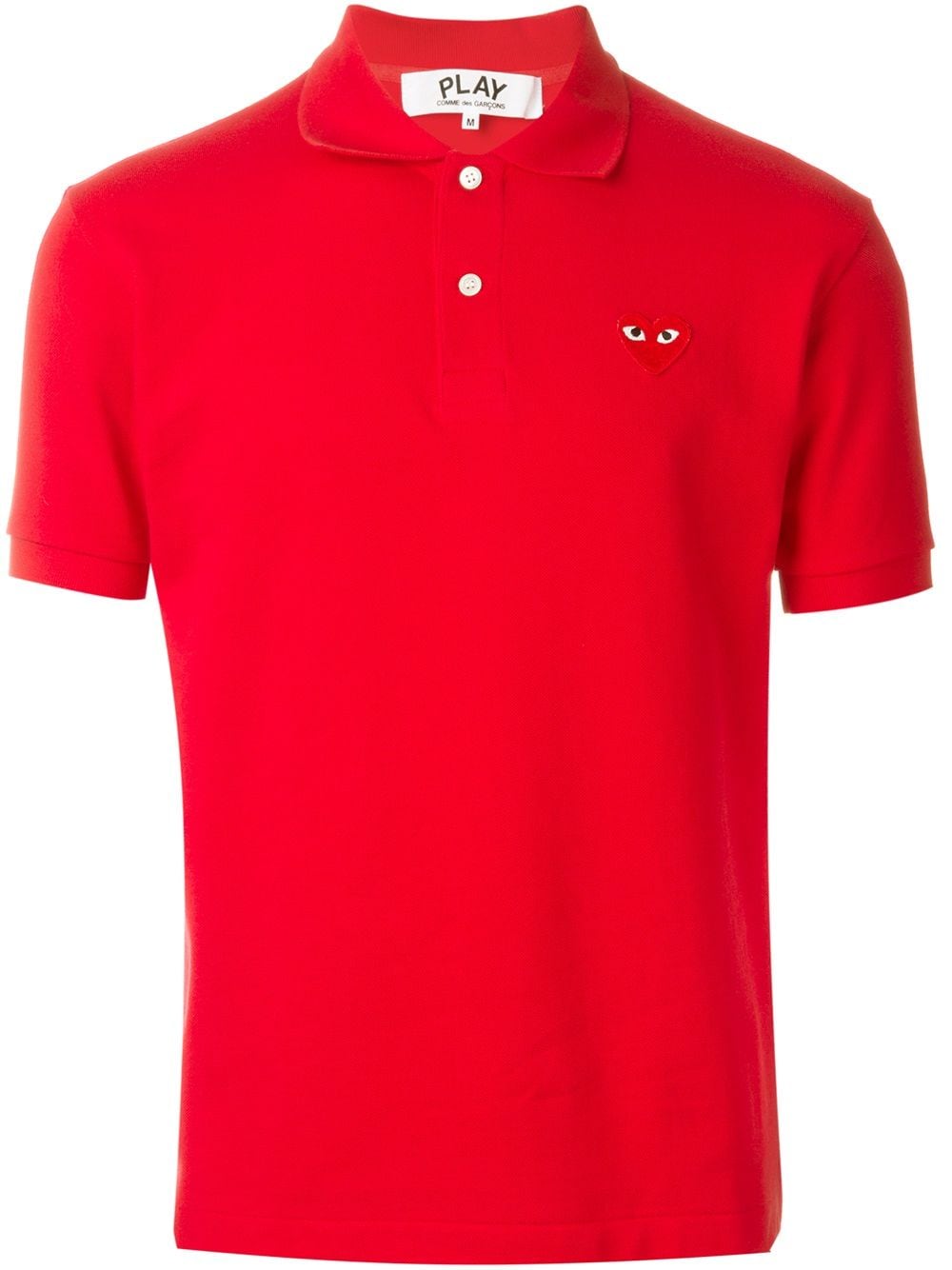 Comme Des Garçons Play Poloshirt mit Herzapplikation - Rot von Comme Des Garçons Play