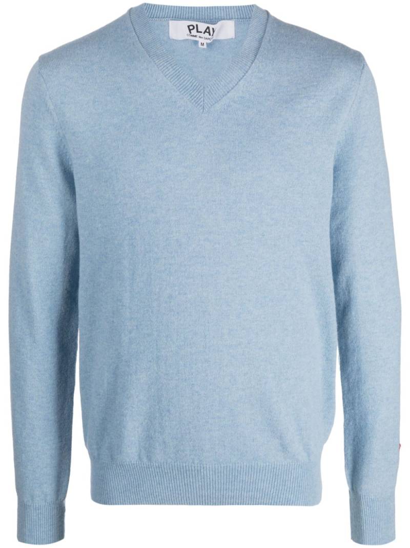 Comme Des Garçons Play Pullover mit Logo-Applikation - Blau von Comme Des Garçons Play