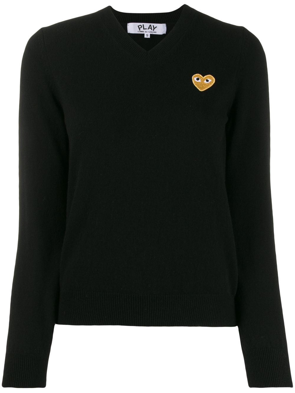 Comme Des Garçons Play Pullover mit V-Ausschnitt - Schwarz von Comme Des Garçons Play