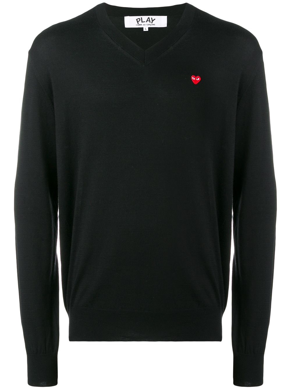 Comme Des Garçons Play Pullover mit kontrastierendem Logo - Schwarz von Comme Des Garçons Play