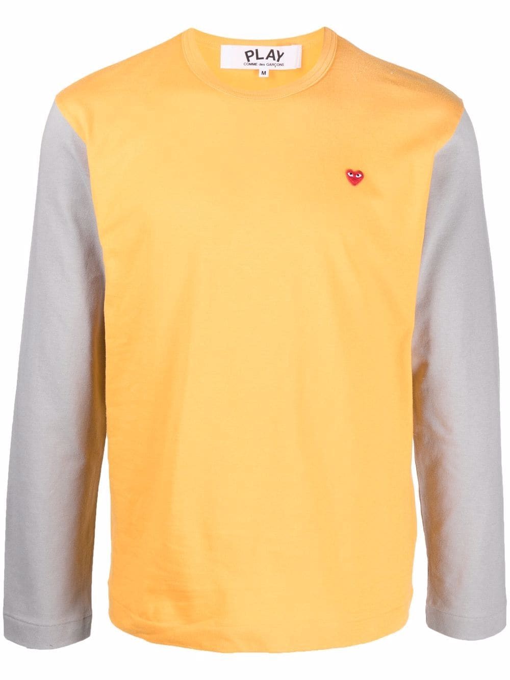 Comme Des Garçons Play T-Shirt in Colour-Block-Optik - Orange von Comme Des Garçons Play
