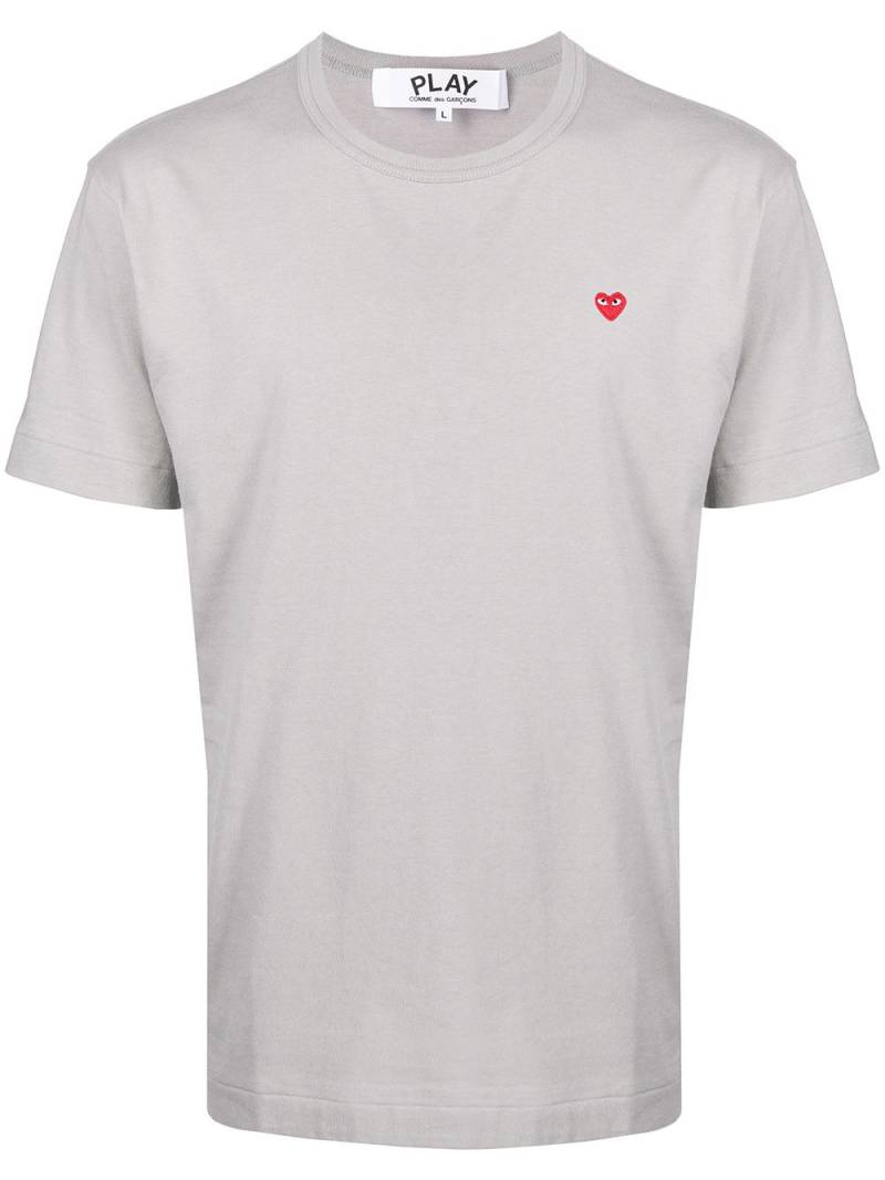 Comme Des Garçons Play T-Shirt mit Herz-Patch - Grau von Comme Des Garçons Play