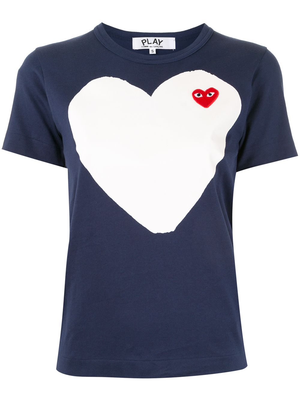 Comme Des Garçons Play T-Shirt mit Logo-Patch - Blau von Comme Des Garçons Play