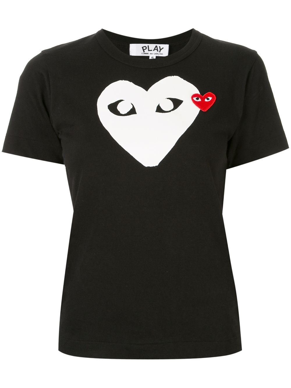 Comme Des Garçons Play T-Shirt mit Logo-Patch - Schwarz von Comme Des Garçons Play