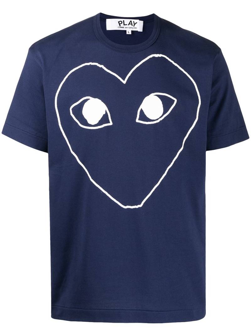 Comme Des Garçons Play T-Shirt mit Logo-Print - Blau von Comme Des Garçons Play